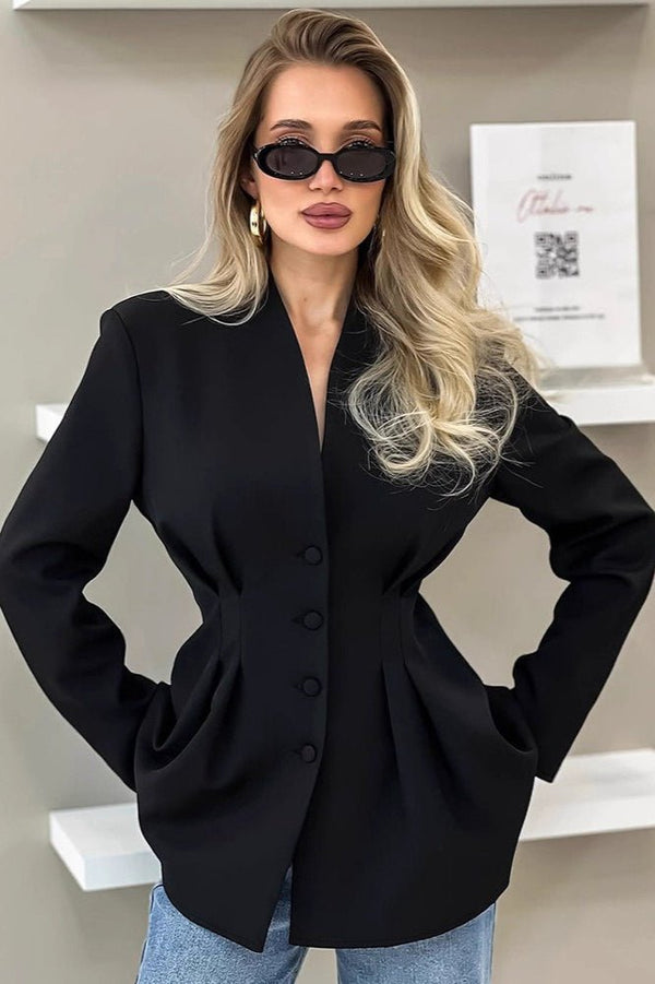 Margarita Pleated Blazer