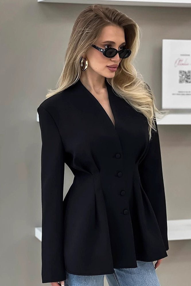 Margarita blazer met plooien