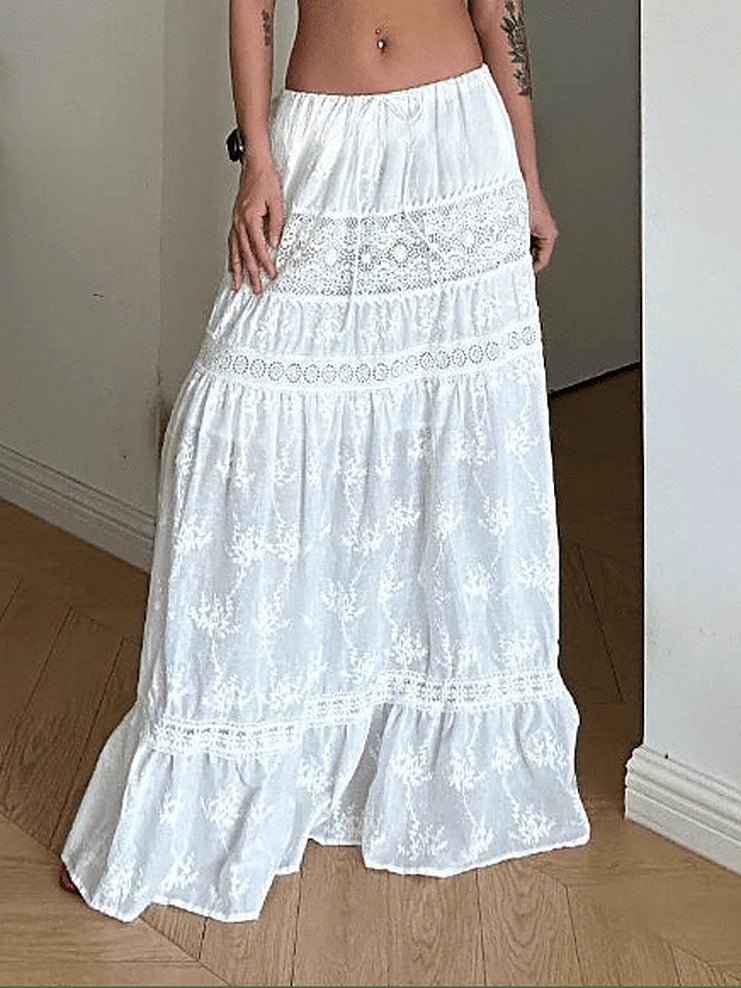 Conjunto bohemio de top corto y falda larga Margot