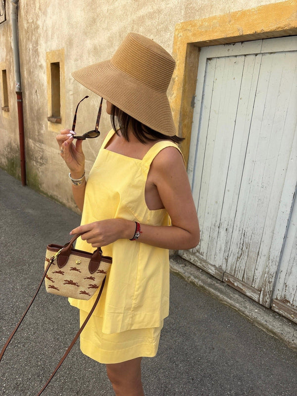 Maria Lemon Yellow Cami & Skirt Set