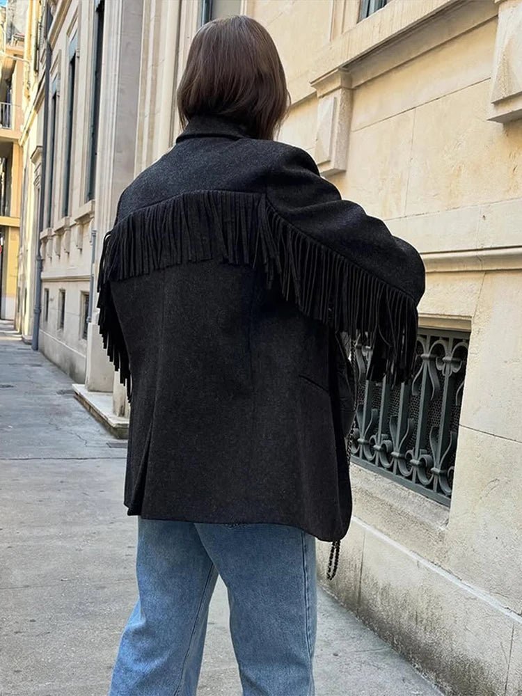 Maria Tassel Trim Bomber Blazer