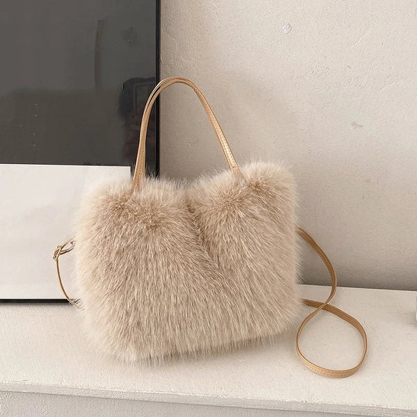 Maricar Faux Fur Crossbody Bag