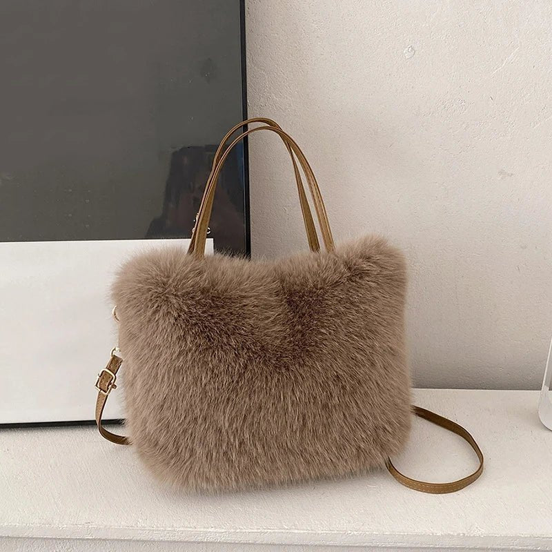 Maricar Faux Fur Crossbody Bag