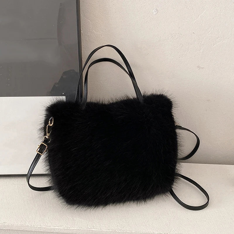 Maricar Faux Fur Crossbody Bag