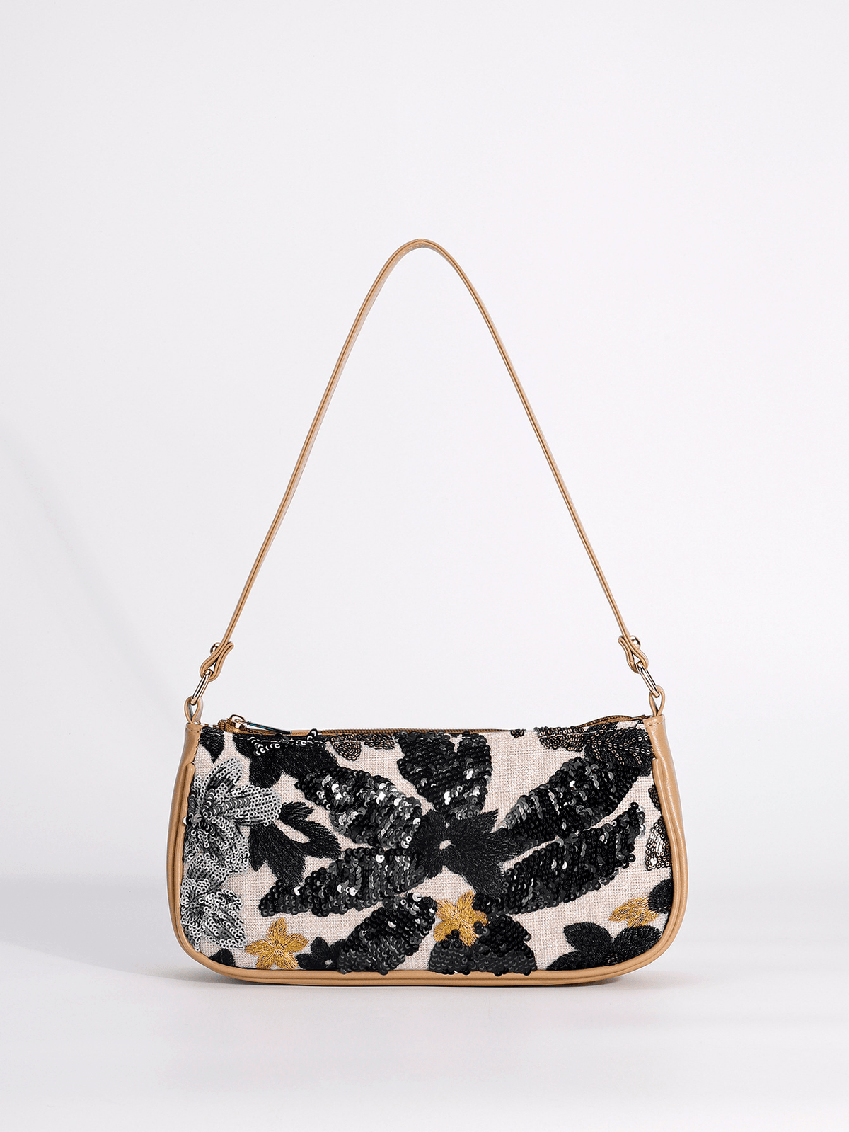 Borsa a spalla Marina ricamata con paillettes