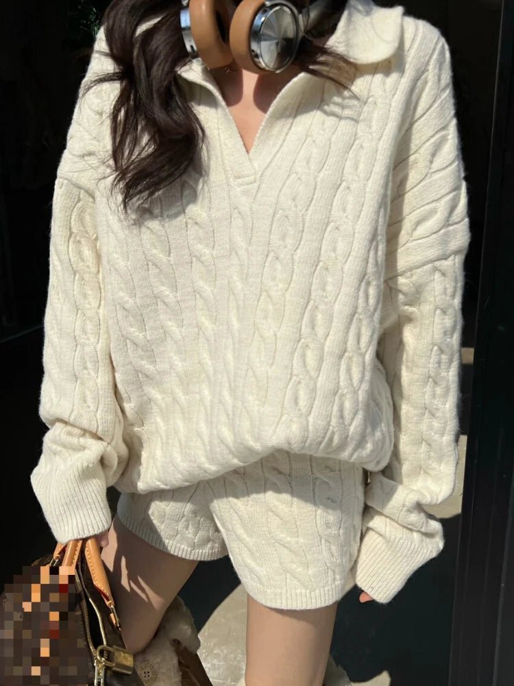 Conjunto de punto de 2 piezas con polo Maureen