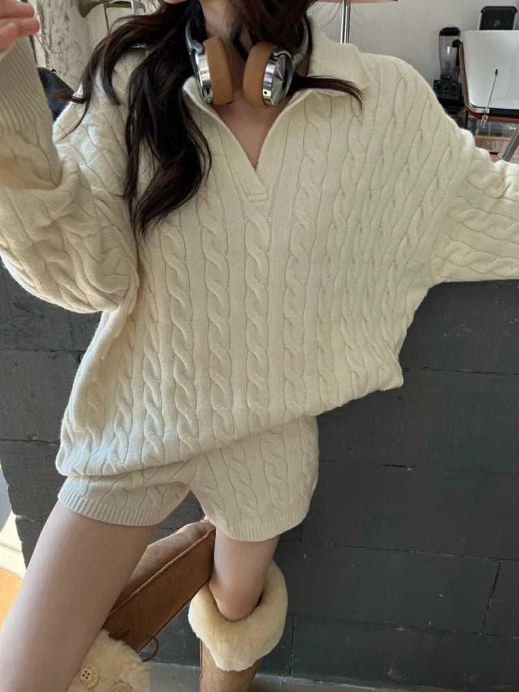 Conjunto de punto de 2 piezas con polo Maureen
