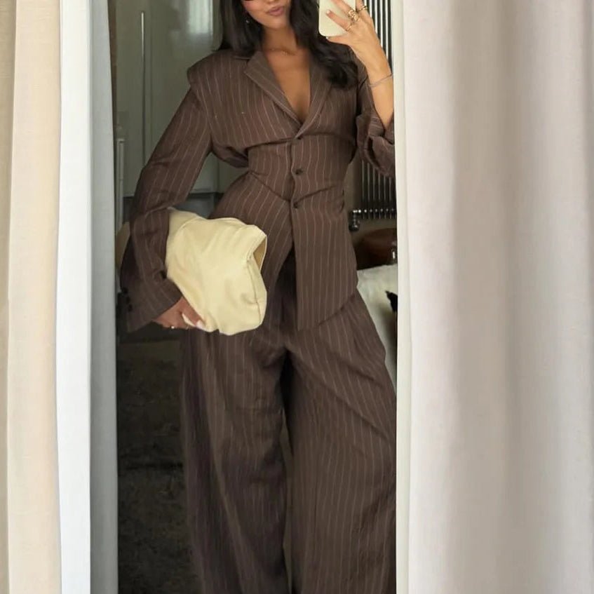 Melanie Nadelstreifen-Hosenanzug