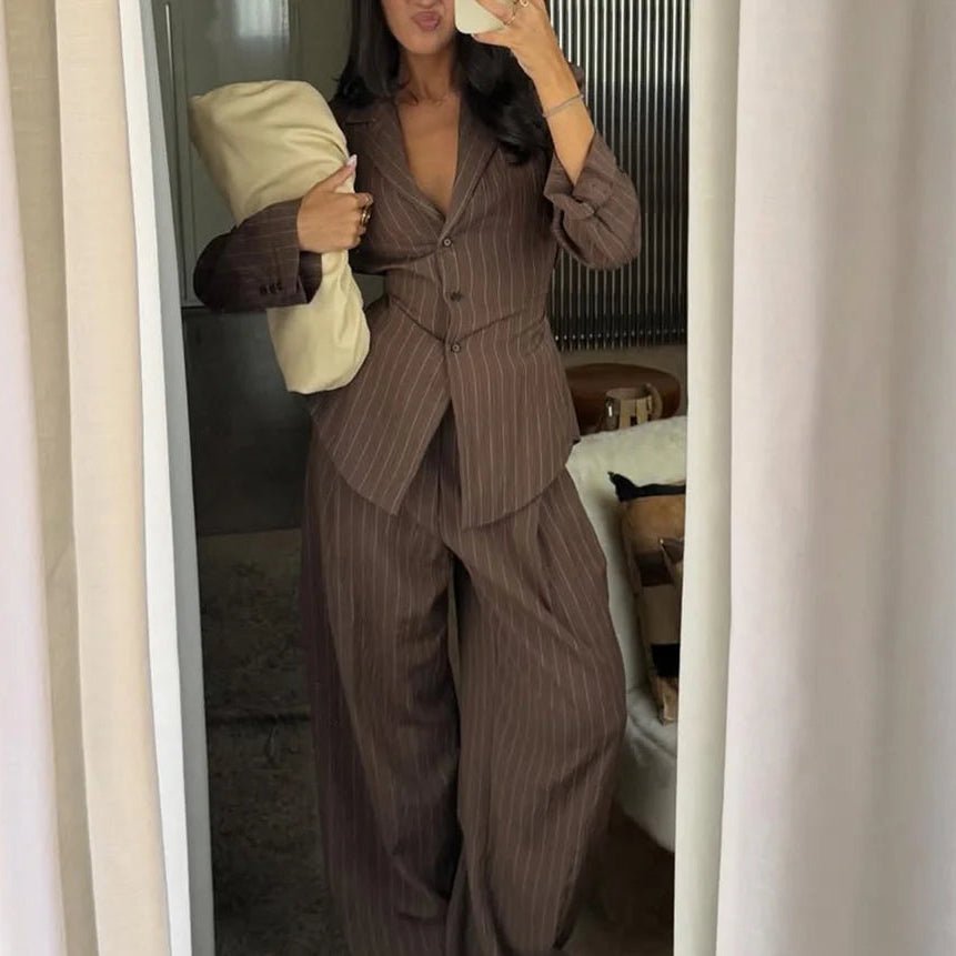 Melanie Nadelstreifen-Hosenanzug