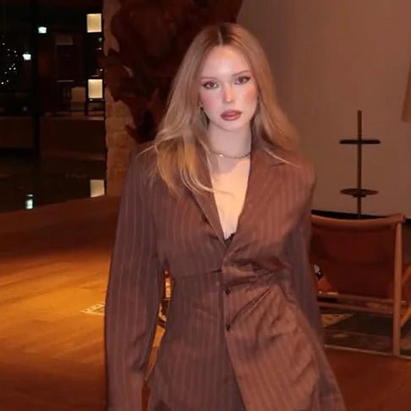 Melanie Nadelstreifen-Hosenanzug