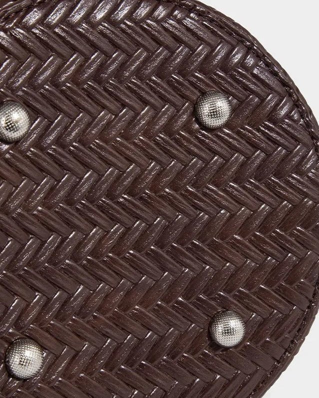 Meryl Woven Bucket Handbag with Pouch