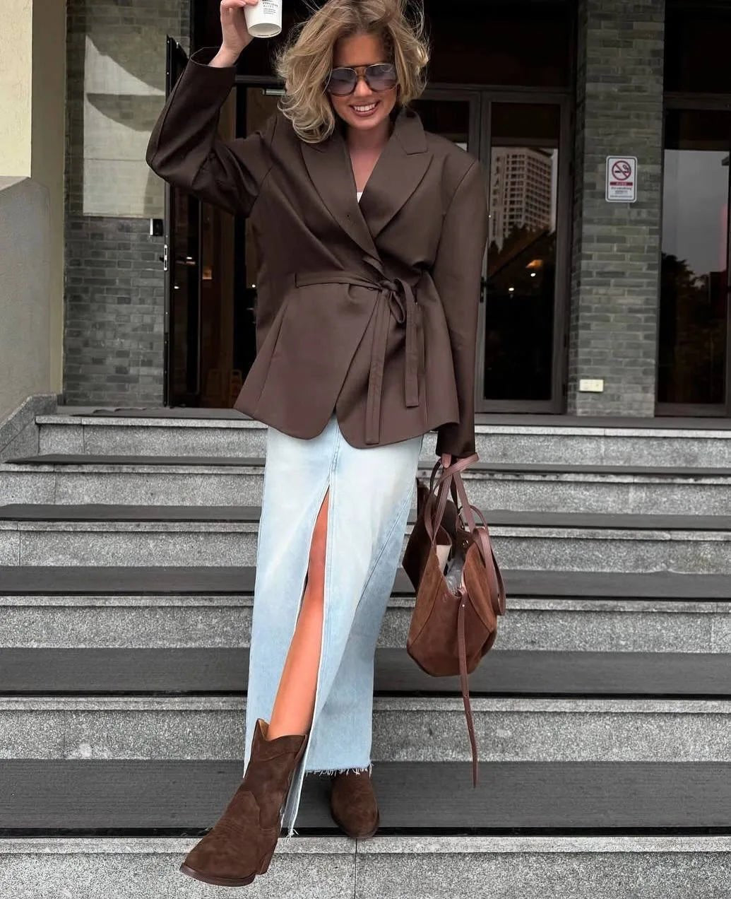Mia Lace Up Blazer