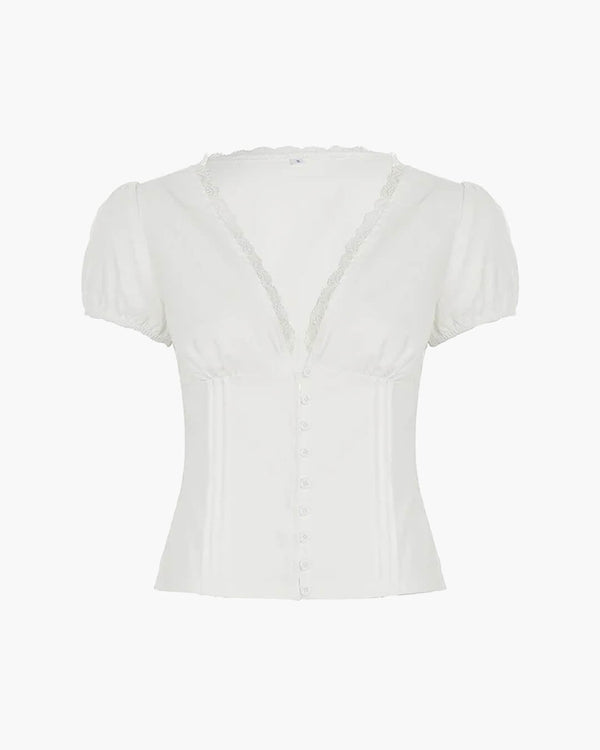 Blouse Mica à décolleté plongeant