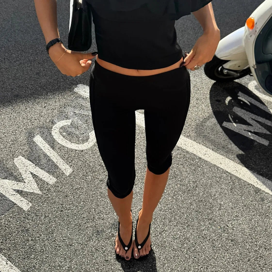 Millie capri-legging met split aan de zoom