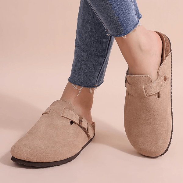 Minerva Adjustable Buckle Slip-On Sandals