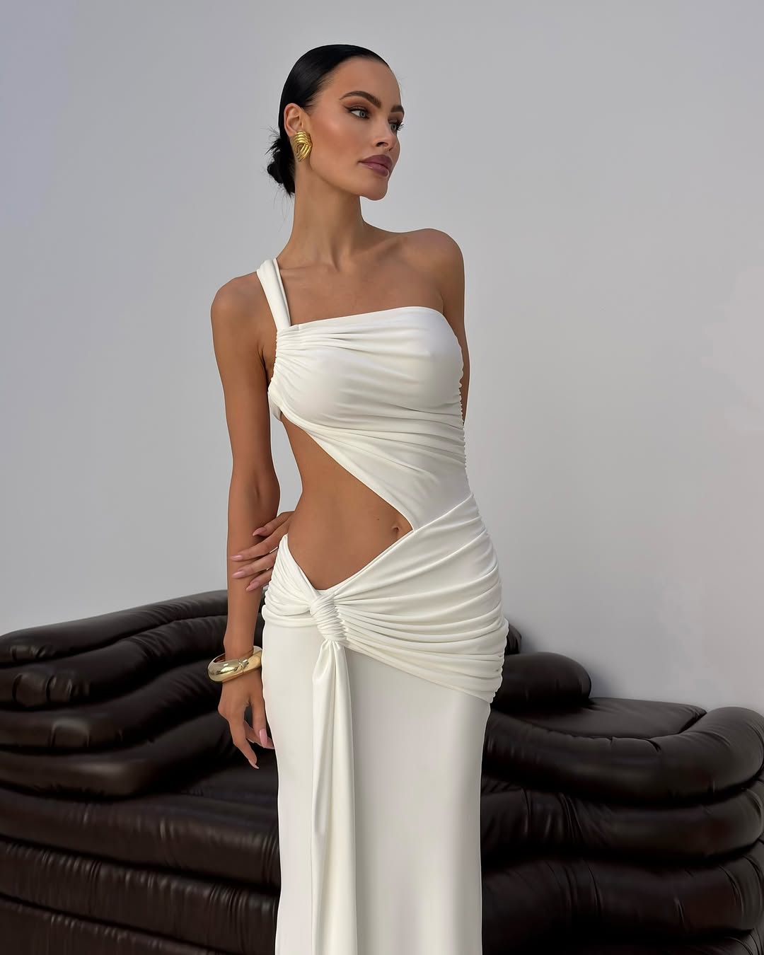 Mirelle One-Shoulder-Maxikleid mit Cut-outs