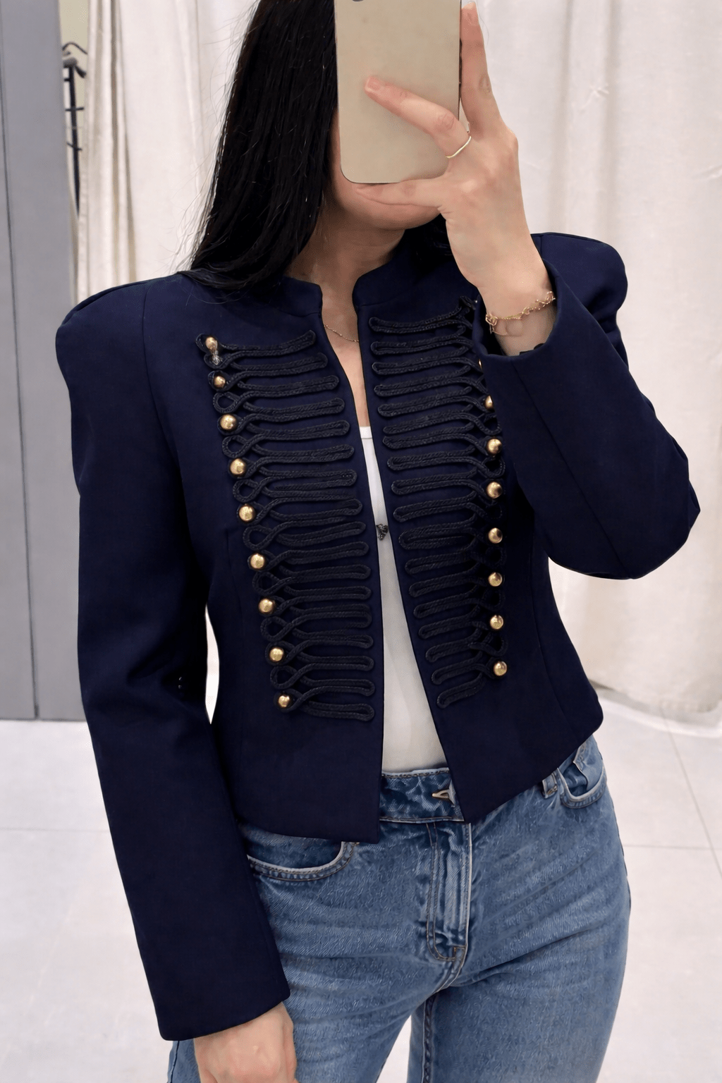 Veste Nadya style Napoléon à col montant