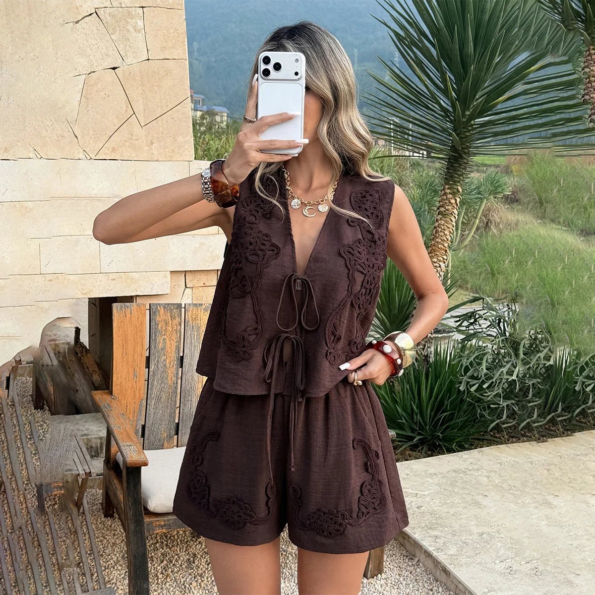 Nia Two-Piece Sleeveless Lounge Set