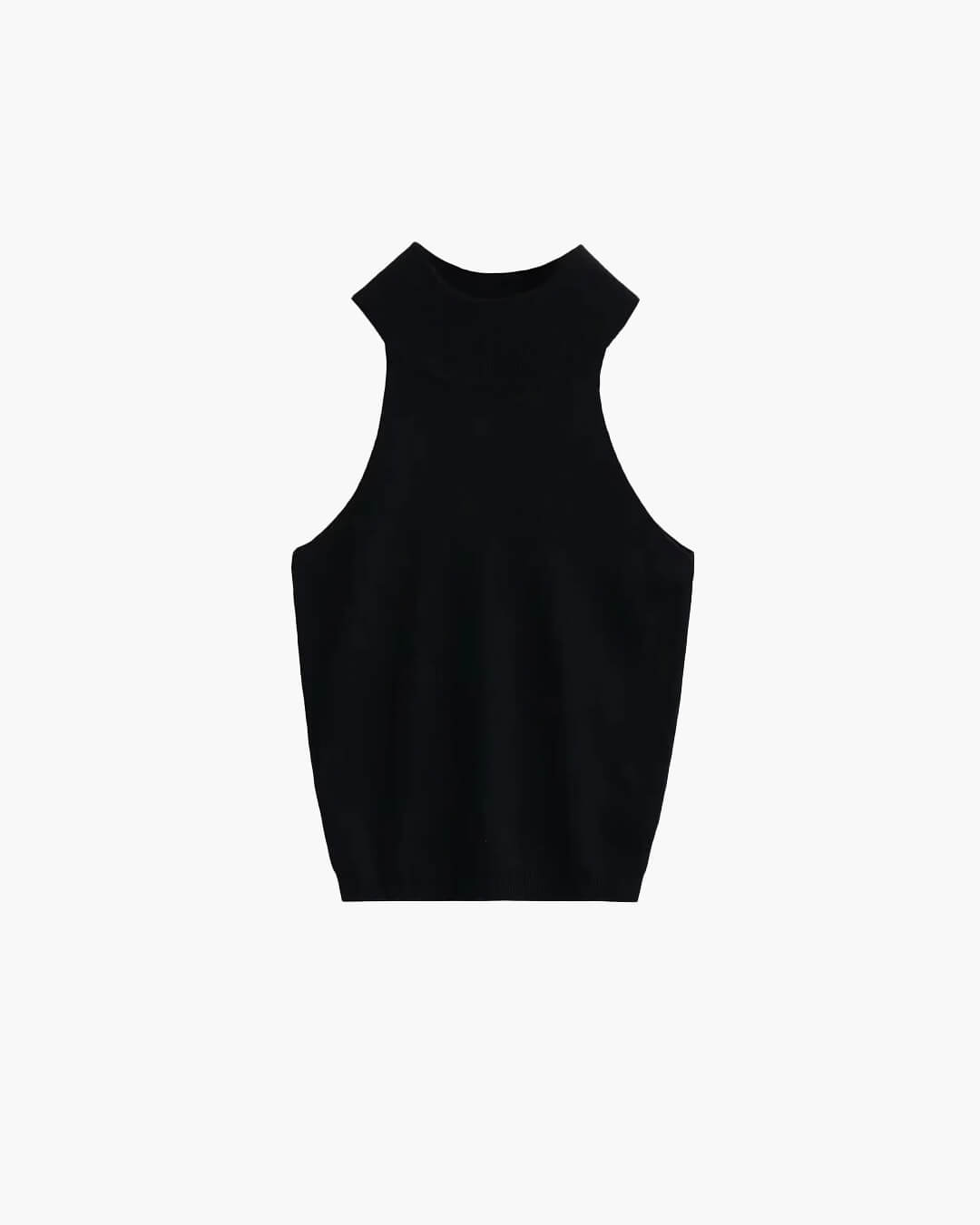 Nicky Ärmelloses Strick-Crop-Top mit Neckholder