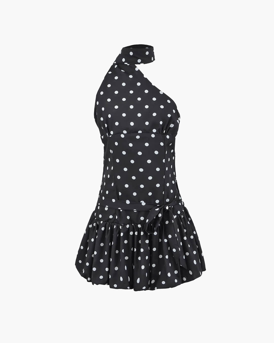 Nina One Shoulder Polka Dot Mini Dress