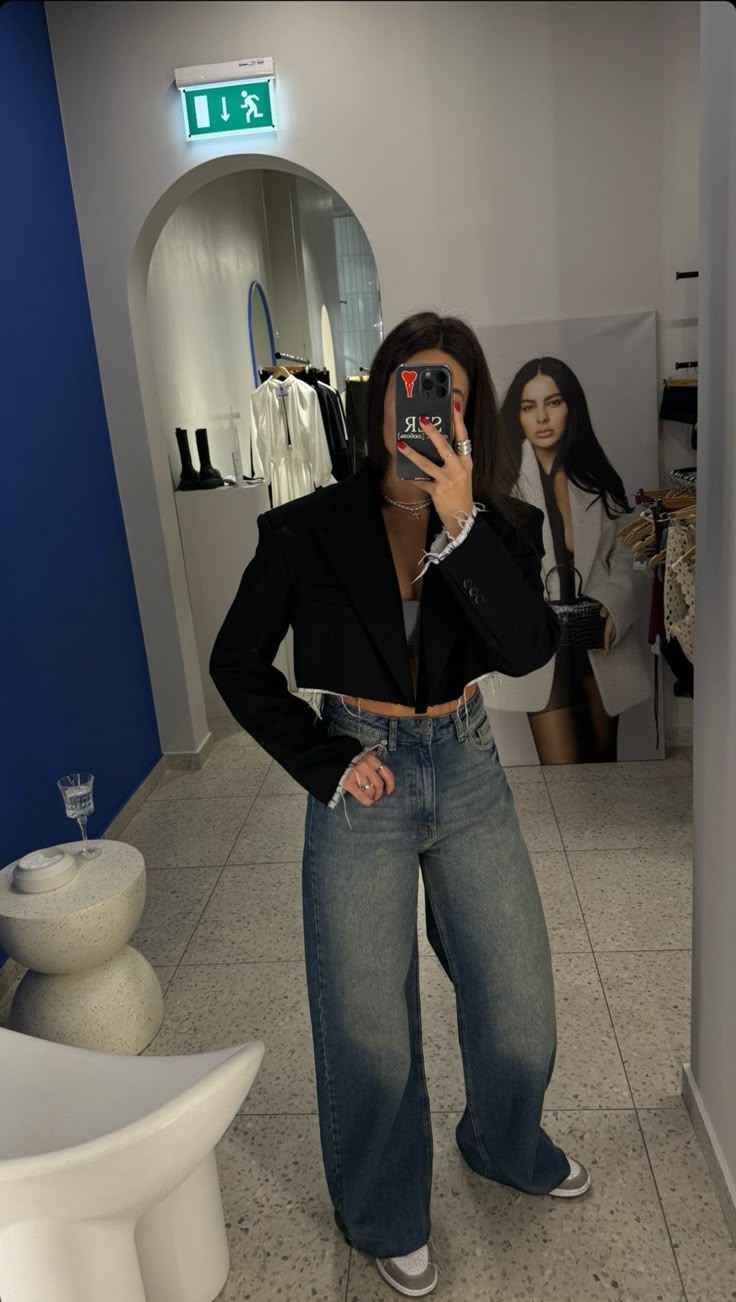 Chaqueta de traje corta y acolchada Olga