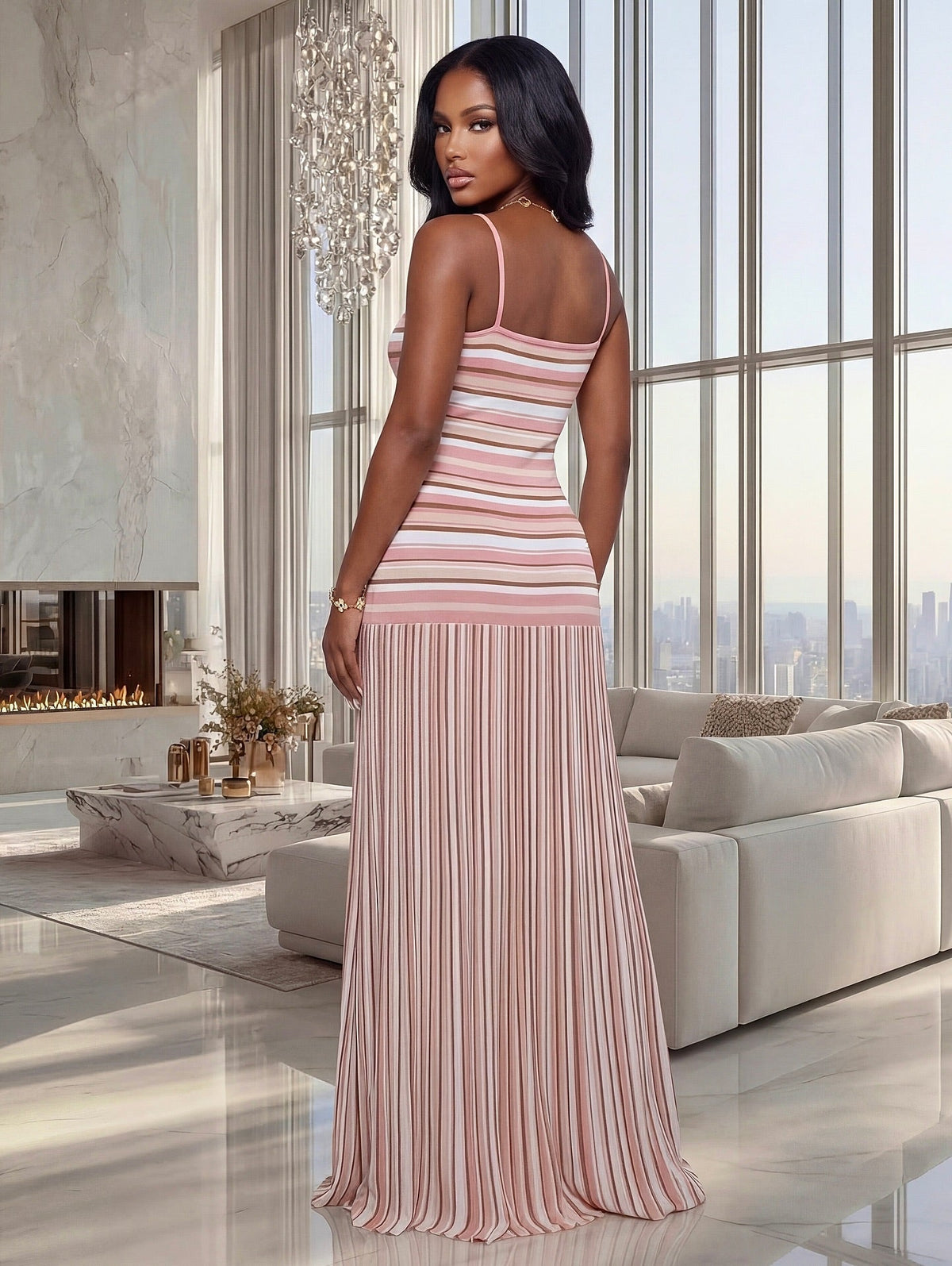 Olivia Striped Cami Maxi Dress