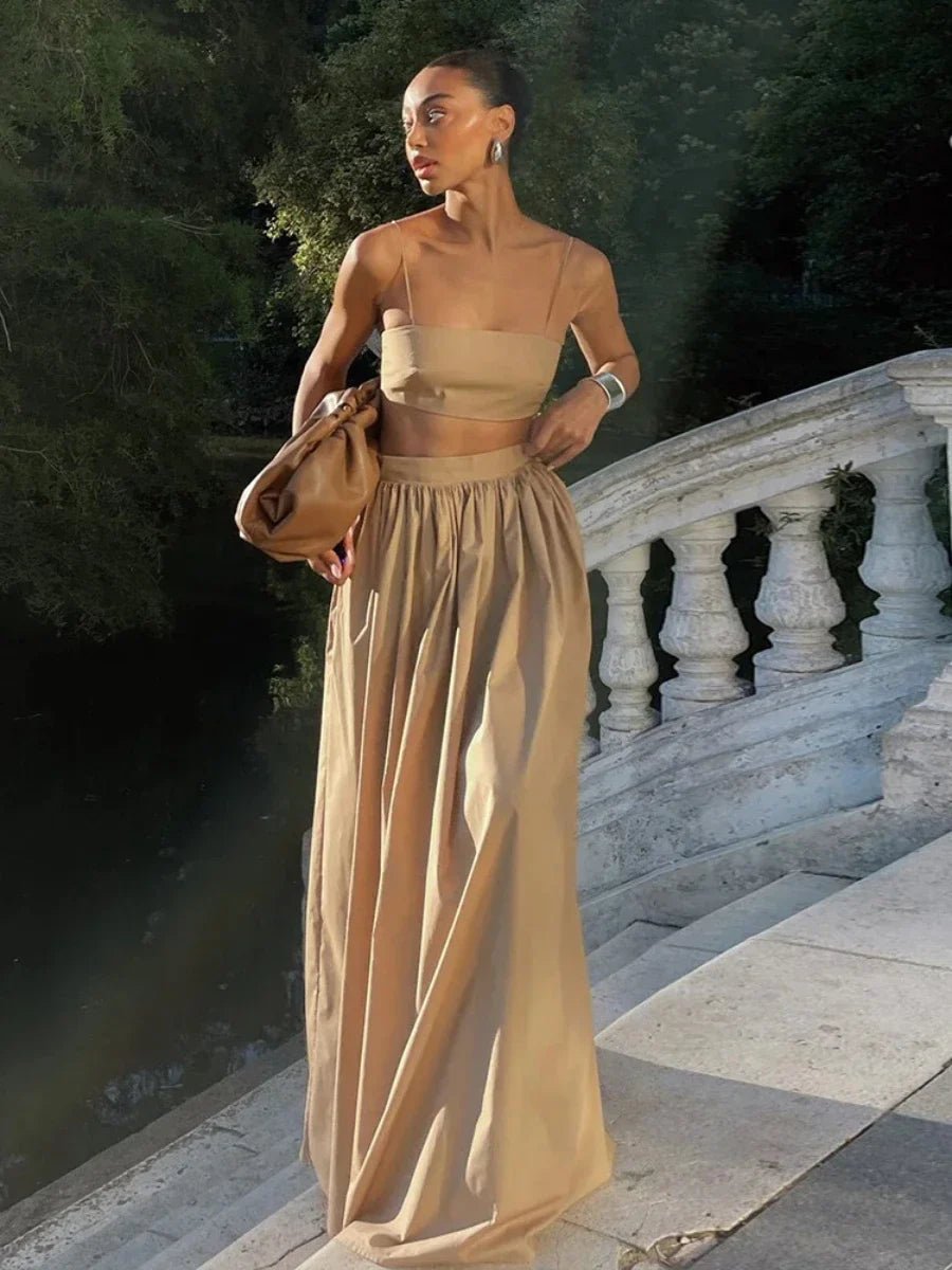 Conjunto de punto de dos piezas a rayas Olivia
