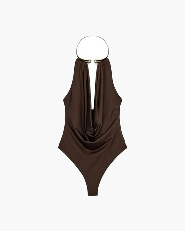 Ophelia drapert body med bar rygg