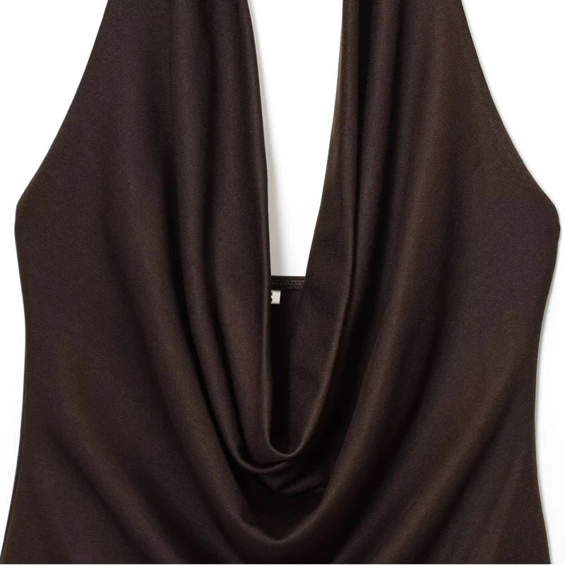 Ophelia Backless Draped Bodysuit