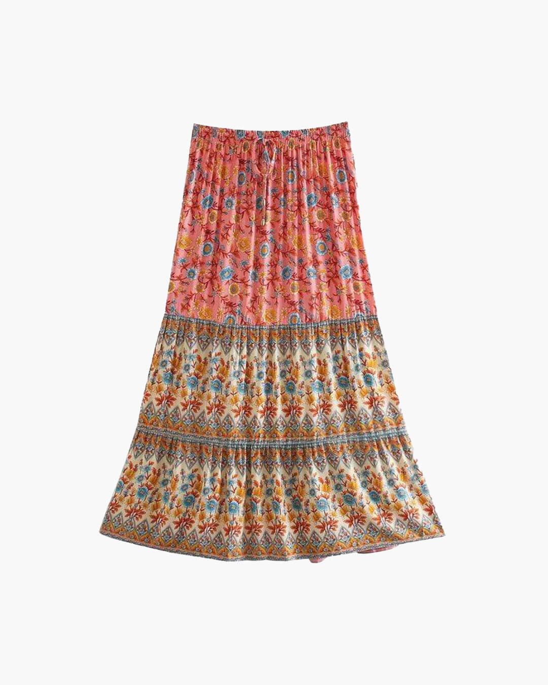 Ottavia boho-strandskørt med blomstermønster