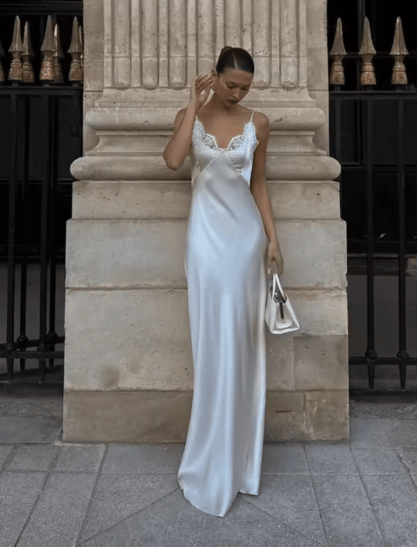 Piper Satin Lace Maxi Dress