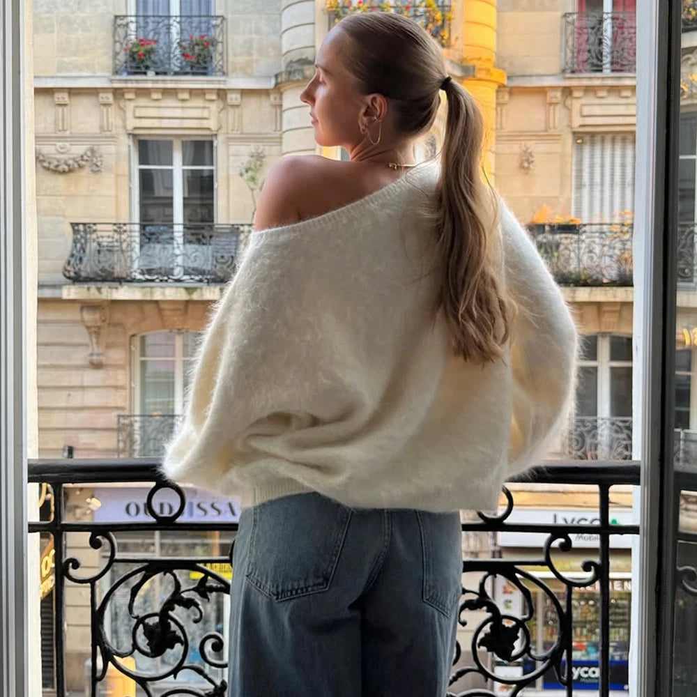Plüschpullover in Oversize