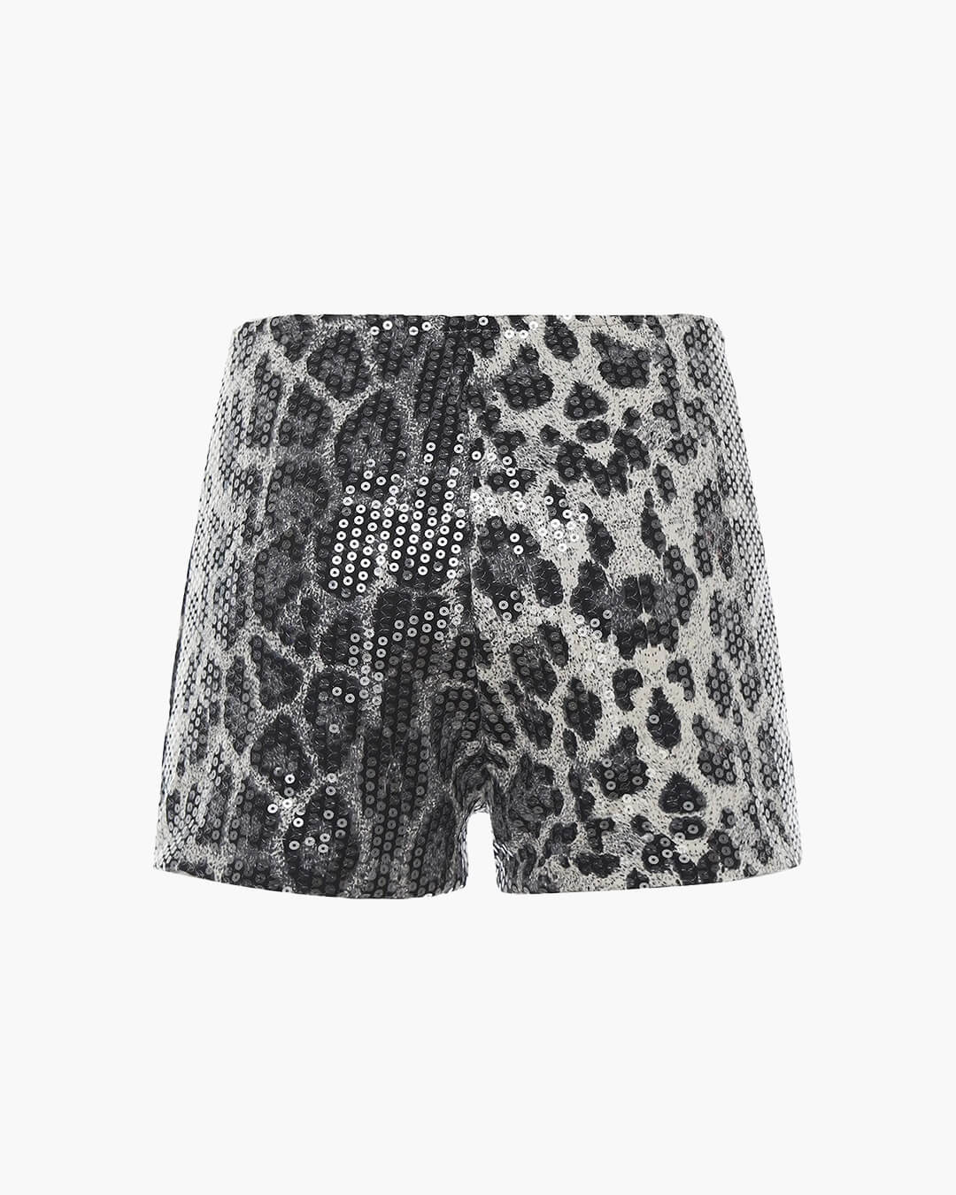 Quennie shorts met luipaardprint en pailletten