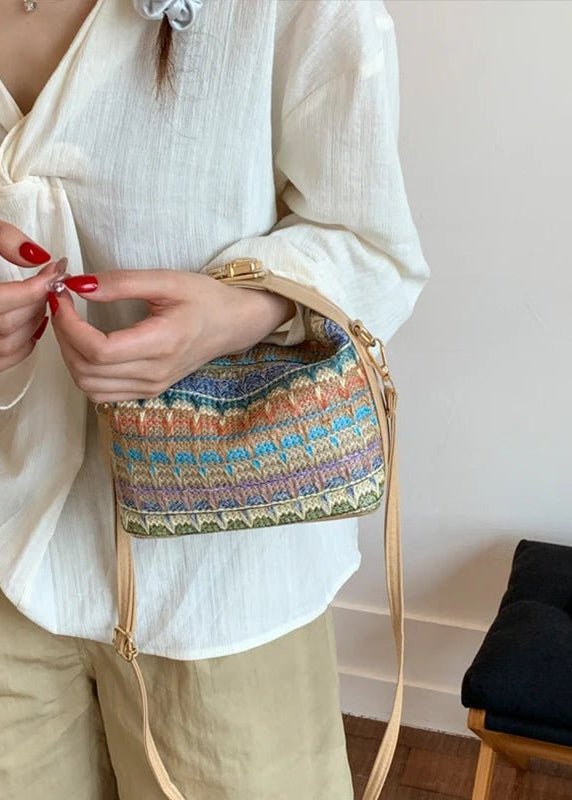 Raphaela vävd raffia-väska med axelrem