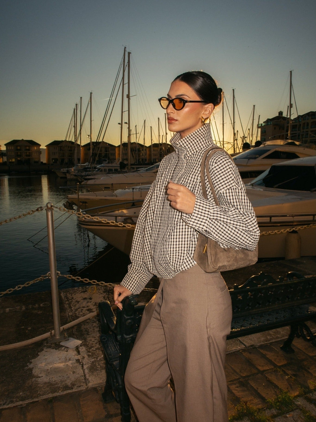 Rebecca vintageinspirerad rutig kavaj