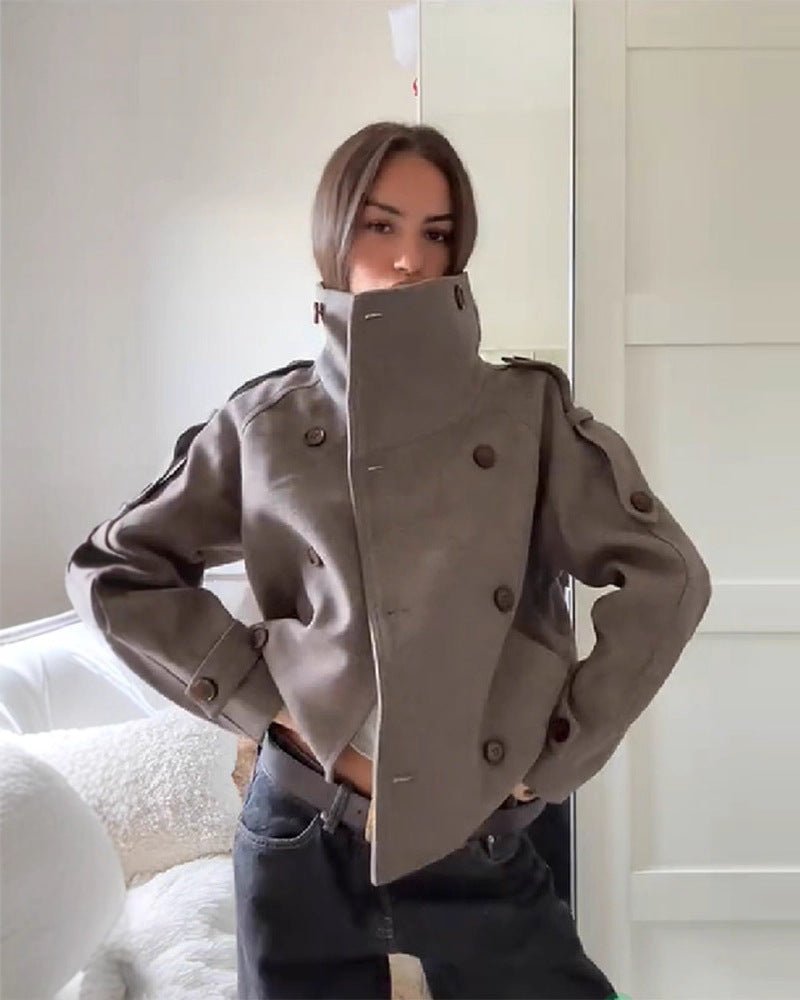Rhea kåpe med ståkrage