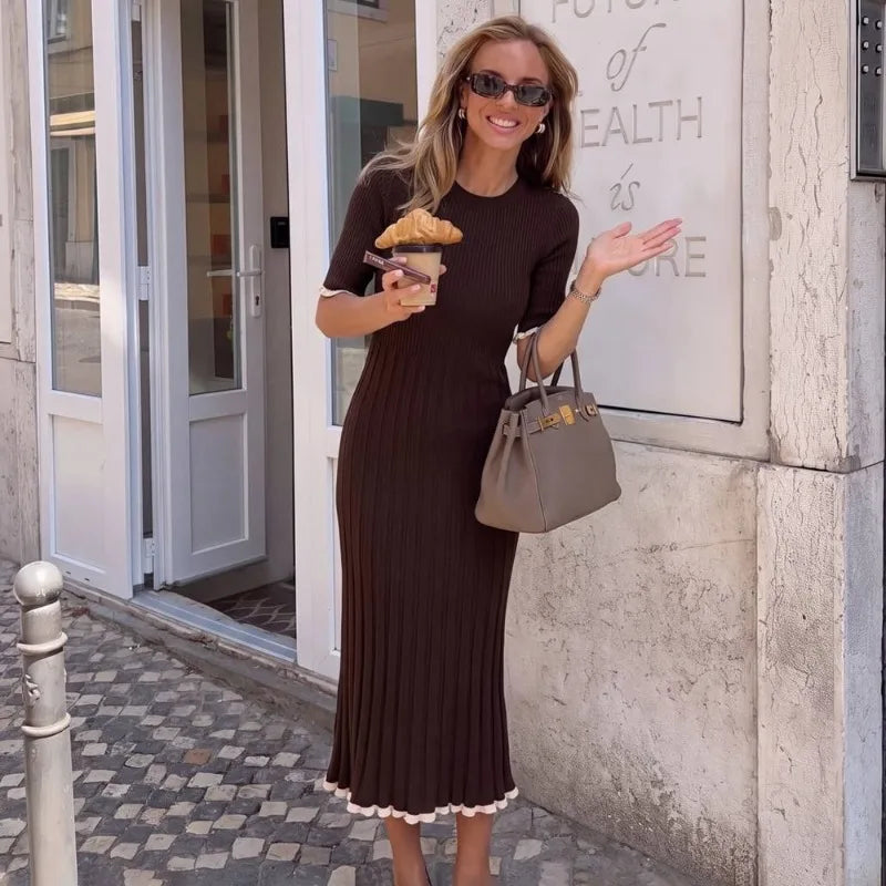 Eliane Midikleid in Rippstrick