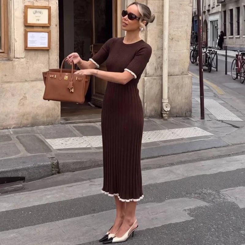 Eliane Midikleid in Rippstrick