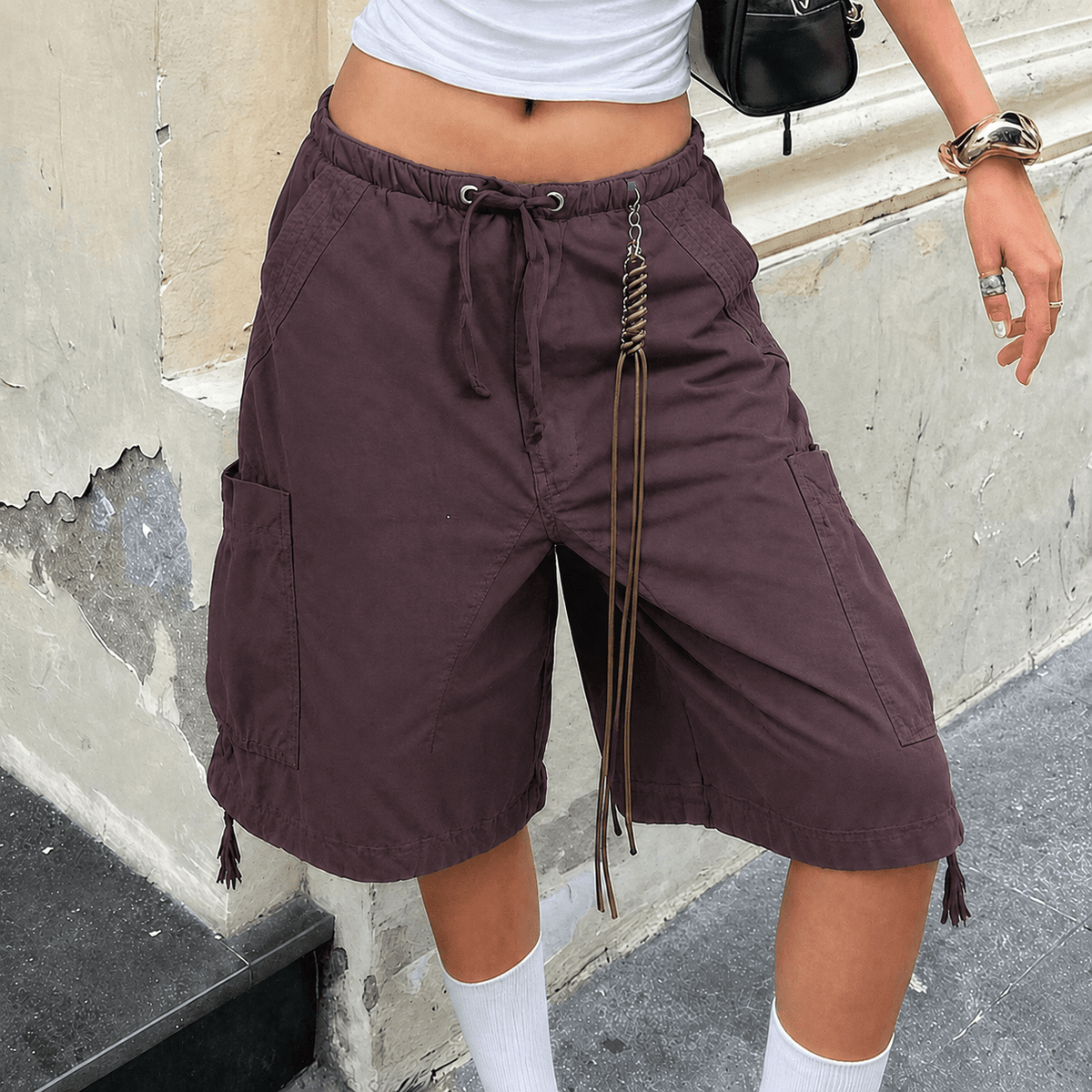 Riley Baggy Cargo Denim Shorts