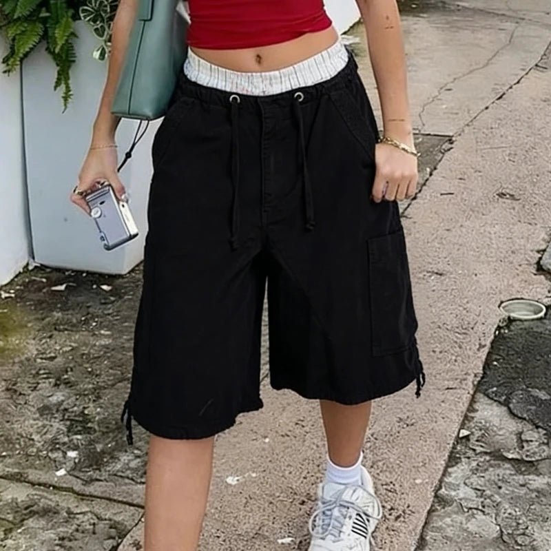 Riley Baggy Cargo Denim Shorts