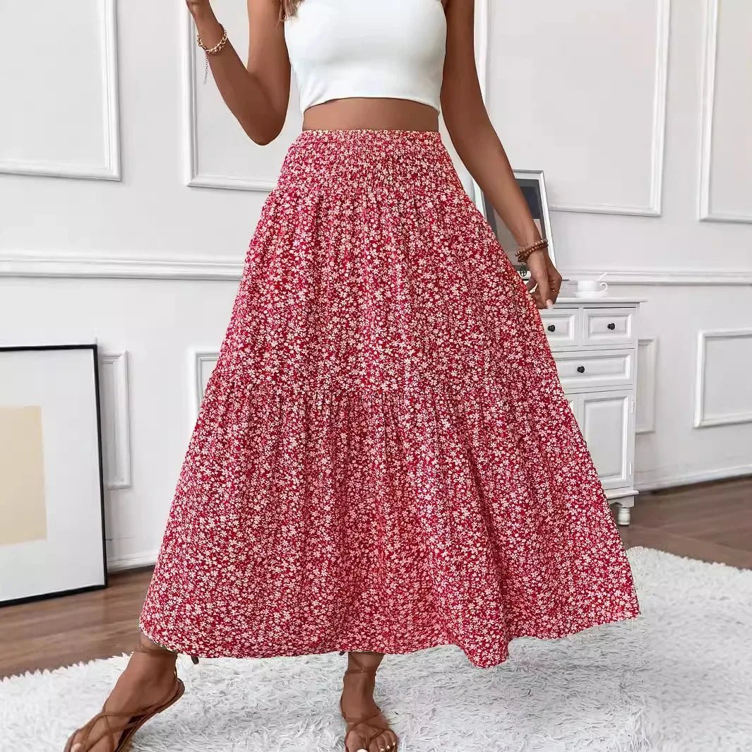 Rivka boho-maxirok met bloemenprint