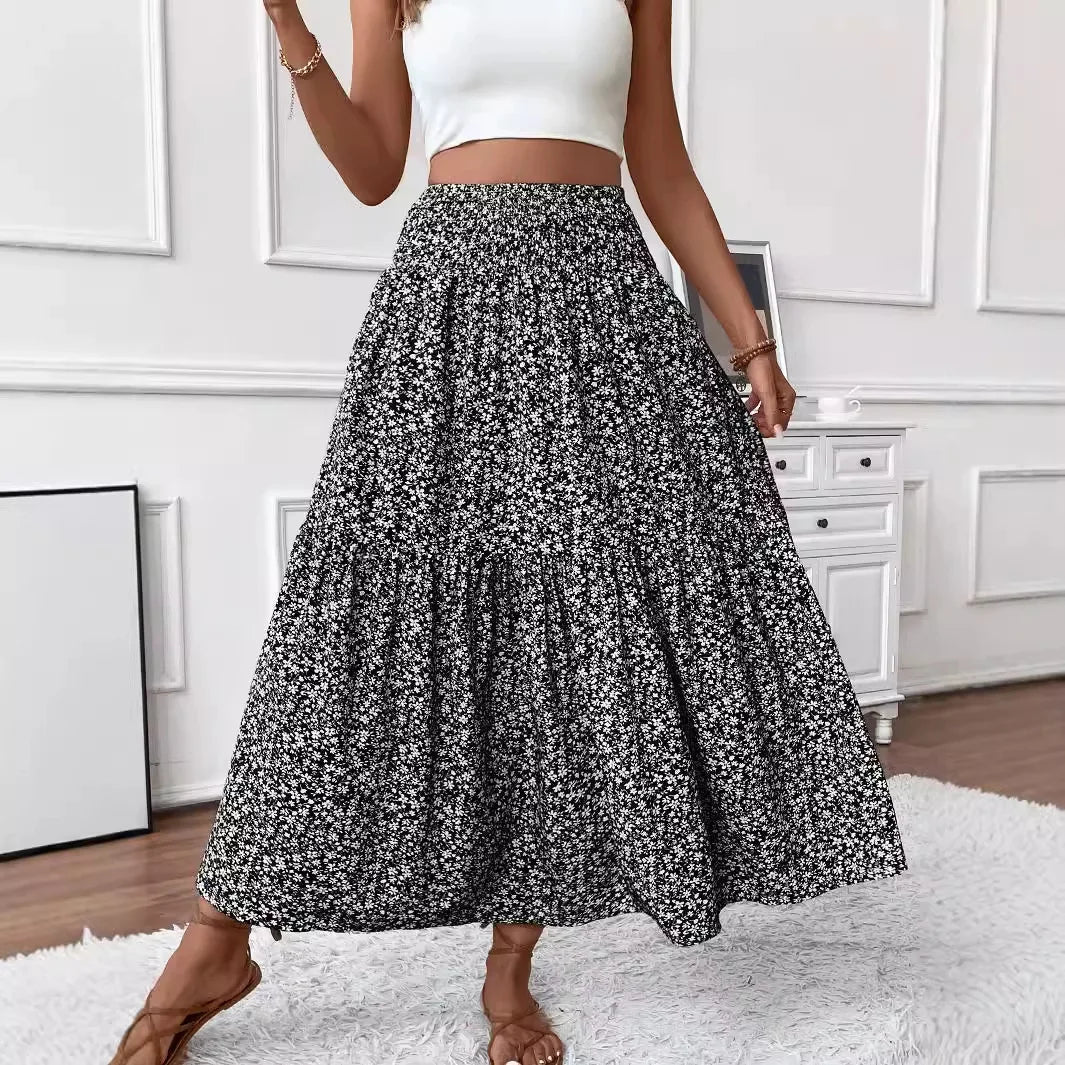 Rivka boho-maxirok met bloemenprint