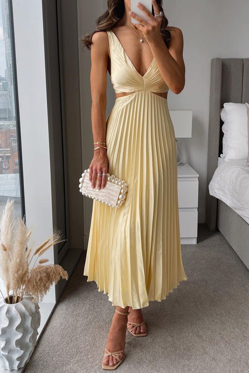 Rona V-Neck Cutout Sleeveless Maxi Dress