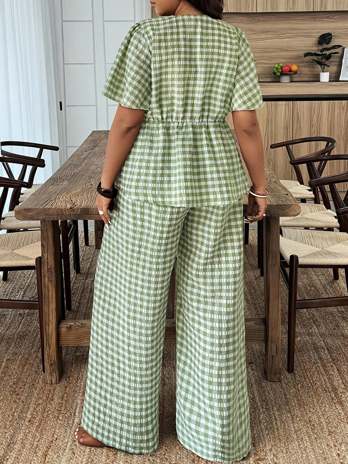 Roselyn kariertes Sommer-Set