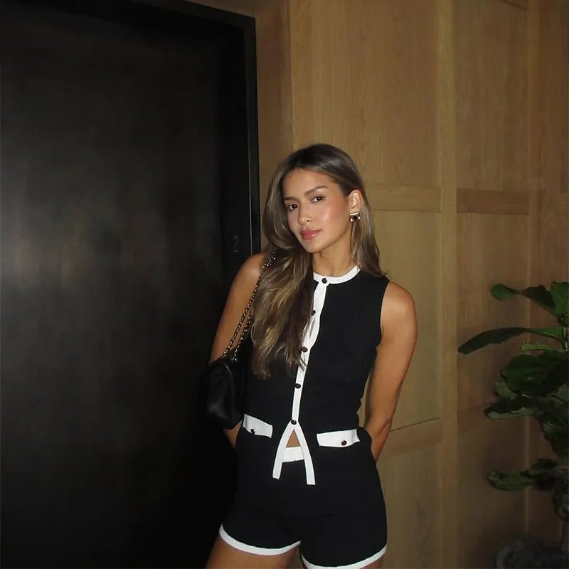 Ensemble short en maille Rosie