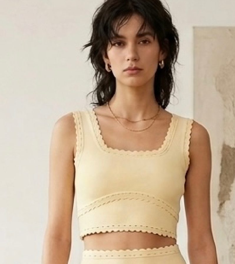 Conjunto de falda de punto acanalado Ruth