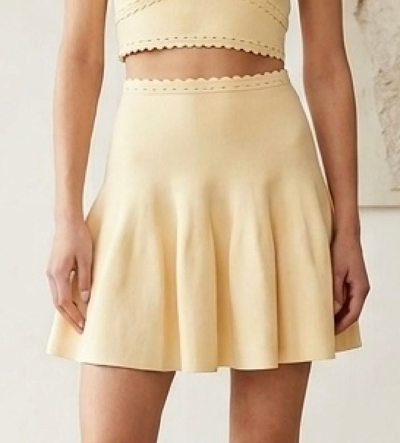 Conjunto de falda de punto acanalado Ruth