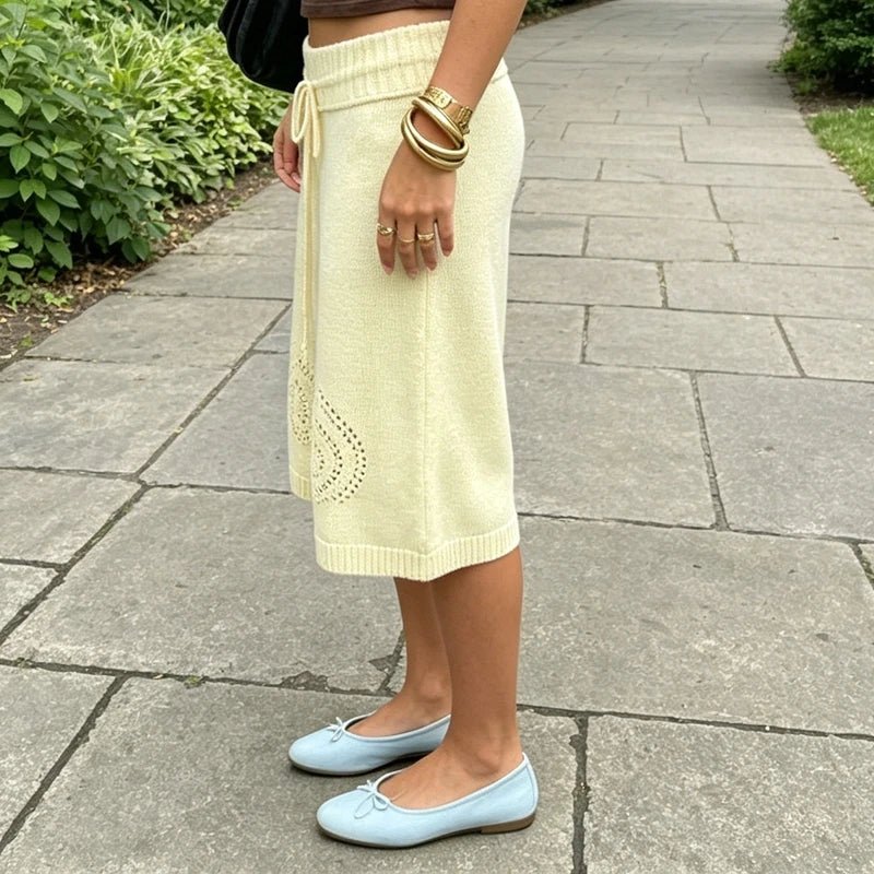 Shorts culotte in maglia a gamba larga Sabina