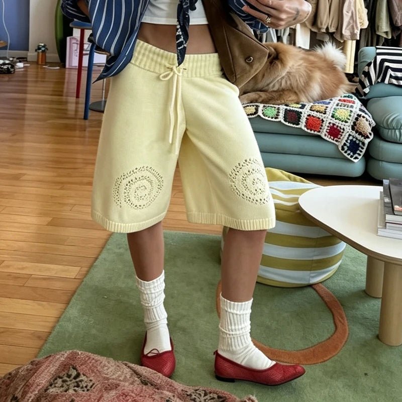 Shorts culotte in maglia a gamba larga Sabina