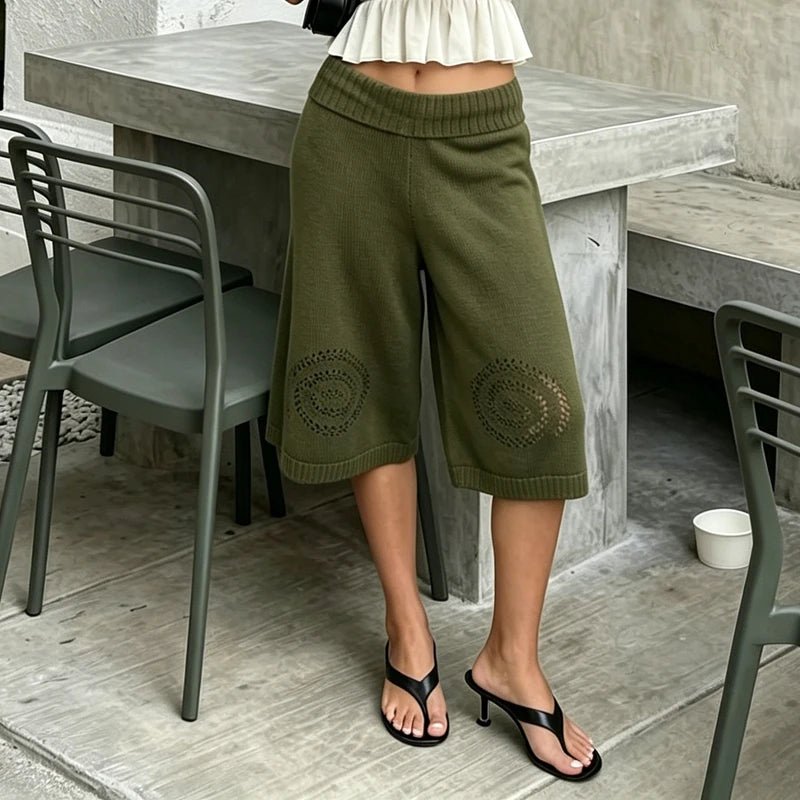 Shorts culotte in maglia a gamba larga Sabina